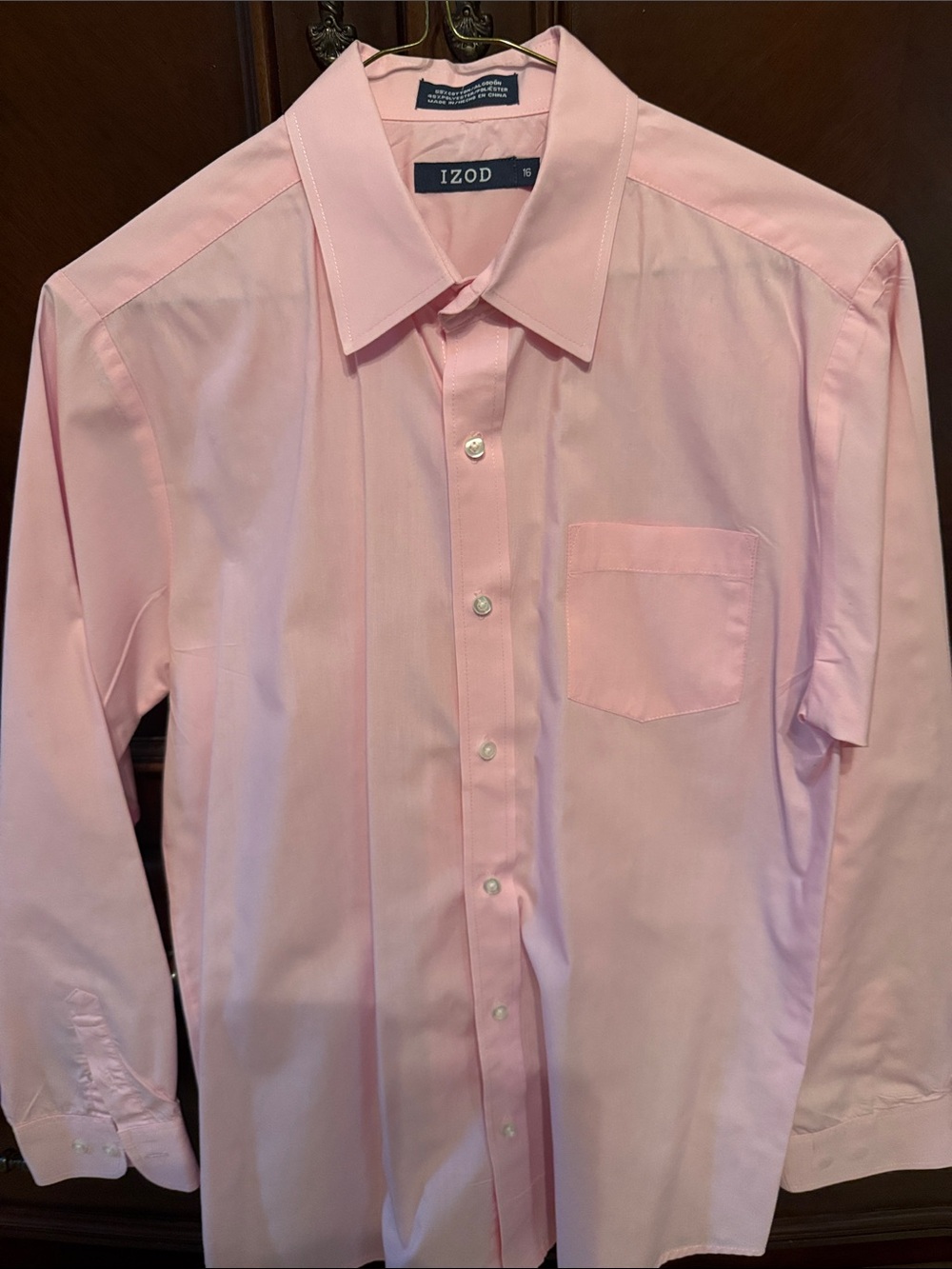 Izod Boys Light Pink Button-Down Dress Shirt